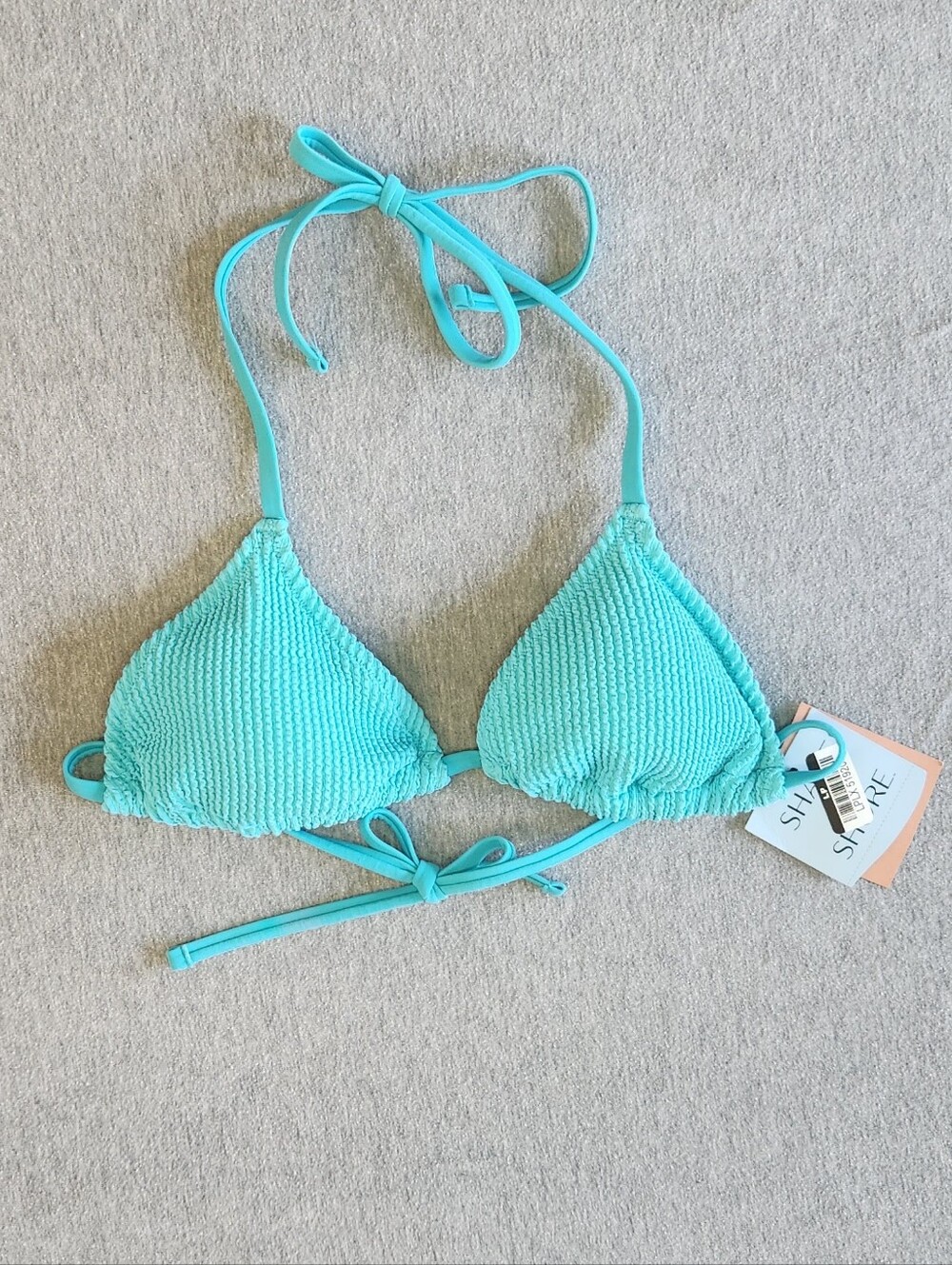 Shade & Shore Women’s Pucker Triangle Bikini Top – Blue (Size XS)